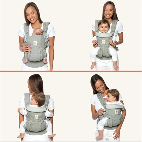 Ergobaby Omni Classic (formerly OMNI 360) All-Position Baby Carrier for Newborn to Toddler with Lumbar Support, 7-45 Pounds, Pure Black, One Size