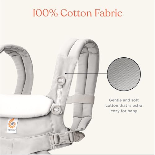 Ergobaby Omni Classic (formerly OMNI 360) All-Position Baby Carrier for Newborn to Toddler with Lumbar Support, 7-45 Pounds, Pure Black, One Size