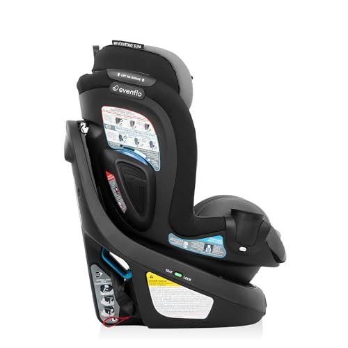 Evenflo Gold Revolve360 Slim 2-in-1 Rotational Car Seat with SensorSafe (Obsidian Black)