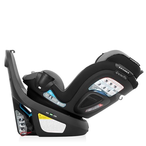 Evenflo Gold Revolve360 Slim 2-in-1 Rotational Car Seat with SensorSafe (Obsidian Black)