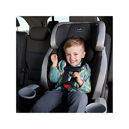 Evenflo High-Back Booster Car Seat with Harness, 22 to 110lbs, Maestro Sport, Granite Gray