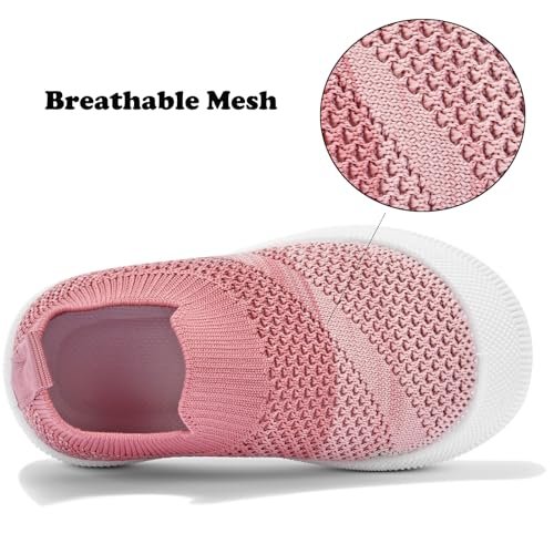 Exegawe Baby Shoes Lightweight Mesh First Walking Shoes for Boys Girls Footwear Toddler Non Slip Sneakers