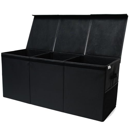 Extra Large Toy Storage Organizer with Lid - Sturdy, Collapsible Toy Chest Storage Box Design - Toys Bin with Dividers for Kids, Nursery, Bedroom, Playroom 37"x16"x14"