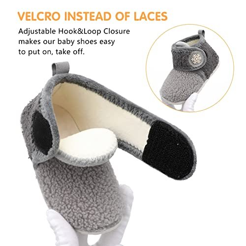 FEETCITY Baby Booties Girls Boys Infant Slippers First Walkers Shoes Warm Socks Newborn Crib Shoes