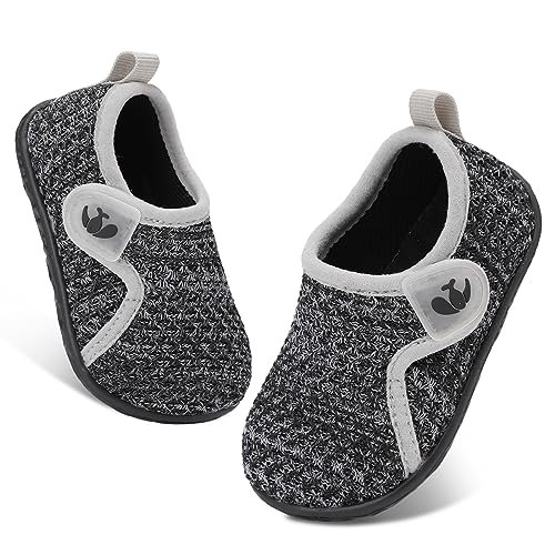 FEETCITY Baby Boys Girls First Walking Shoes Infant Sneakers Crib Shoes Breathable Lightweight Slip On Shoes