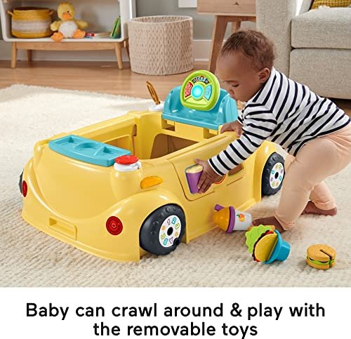 Fisher-Price Baby to Toddler Learning Toy 2-in-1 Servin’ Up Fun Jumperoo Activity Center with Music Lights and Shape Sorting Puzzle Play