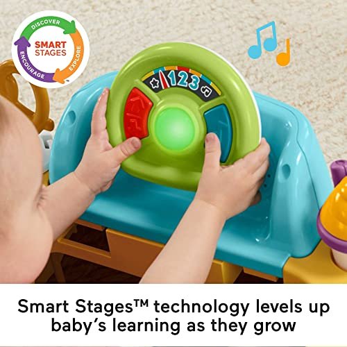 Fisher-Price Baby to Toddler Learning Toy 2-in-1 Servin’ Up Fun Jumperoo Activity Center with Music Lights and Shape Sorting Puzzle Play