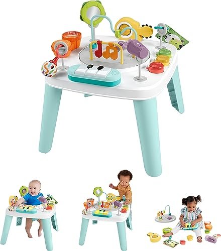 ​Fisher-Price Baby to Toddler Toy 3-in-1 Hit Wonder Activity Center & Play Table with Music Lights & Developmental Activities