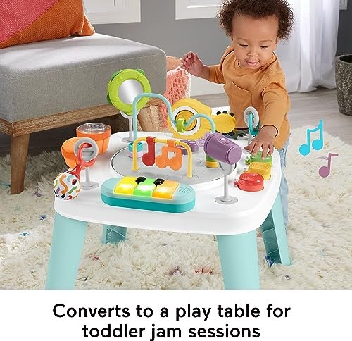 ​Fisher-Price Baby to Toddler Toy 3-in-1 Hit Wonder Activity Center & Play Table with Music Lights & Developmental Activities