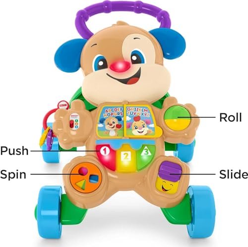 Fisher-Price Baby Toy Laugh & Learn Smart Stages Learn with Puppy Walker with Music Lights & Activities for Infants Ages 6+ Months