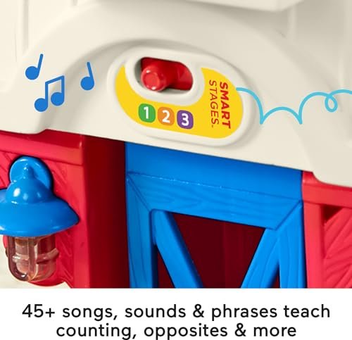 Fisher-Price Little People Toddler Learning Toy Caring for Animals Farm Playset with Smart Stages for Pretend Play Kids Ages 1+ Years​ (Amazon Exclusive)