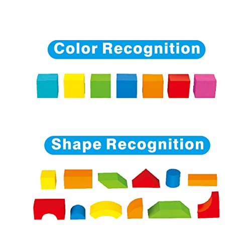 Foam Building Blocks for Toddlers 2-4, 41 Pieces EVA Soft Stacking Blocks, Baby Bath Foam Toy Set, Early Learning Construction Toys & Gifts for Kids, Boys & Girls 18+ Months