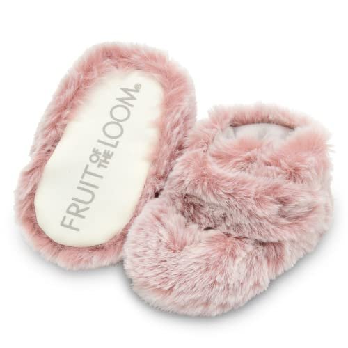 Fruit of the Loom Cozy Thermal Wrap Booties with Non-Skids for Baby Girls, Boys, Unisex