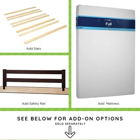 Full-Size Conversion Kit Bed Rails for Baby Cache Convertible Cribs - Solid Wood Rail - Toddler and Adult Bed Rail for Full-Size Beds - Essential Nursery & Baby Furniture (Linen)
