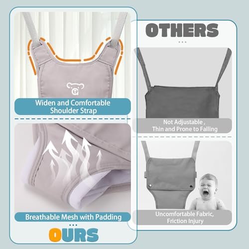 G TALECO GEAR Baby Jumper with Stand, Baby Jumpers and Bouncers, Baby Exerciser Suitable for 6-24 Months, Easy to Assemble & Store Jumper for Baby (Grey)