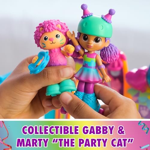Gabby's Dollhouse, Party Room Playset with Exclusive Toy Figures, Dollhouse Furniture, Accessories & Fidget Play, Kids Toys for Girls and Boys Ages 3+