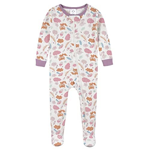 Gerber Baby Girls' 2-Pack Footed Pajamas