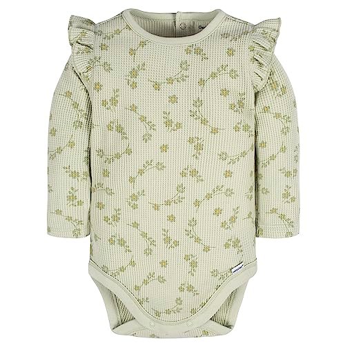 Gerber baby-girls 2-pack Long Ruffle Sleeve Onesies