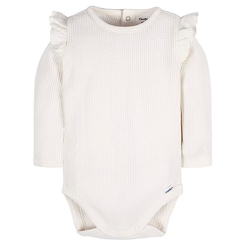 Gerber baby-girls 2-pack Long Ruffle Sleeve Onesies