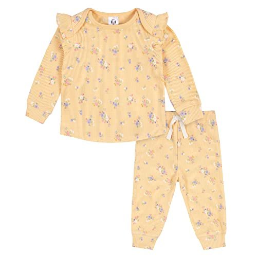 Gerber Baby Girls' 2-Piece Long Sleeve Tee & Pull-On Jogger Set