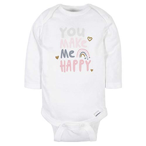 Gerber Baby Girls' 6-Pack Long-Sleeve Onesies Bodysuits