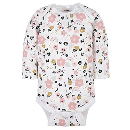 Gerber Baby Girls' 6-Pack Long-Sleeve Onesies Bodysuits