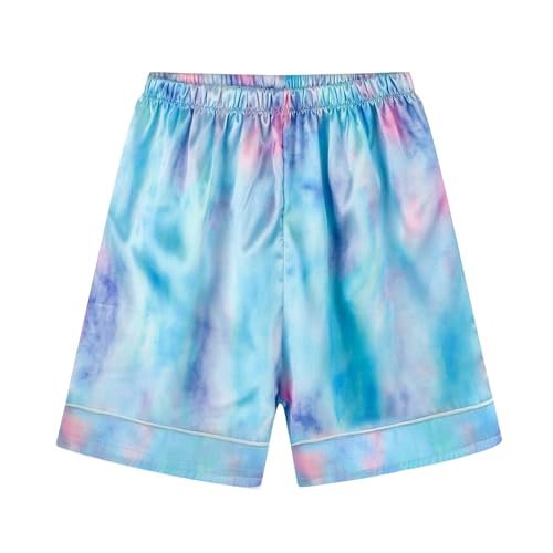 Girls & Womens Satin Pajamas Set, Silk Button-Down Sleepwear 2 Piece Nightwear, 3 Years - Women XXL