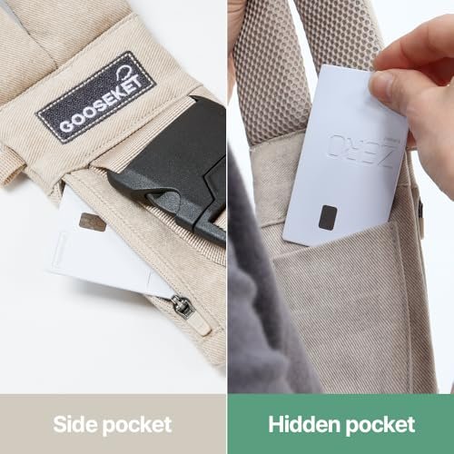 GOOSEKET 365 Toddler Carrier, 100% Cotton, Lightweight, Easy-to-USE, Portable, Suitable from 6-48 Months, Supports UP to 44LBS (Beige)