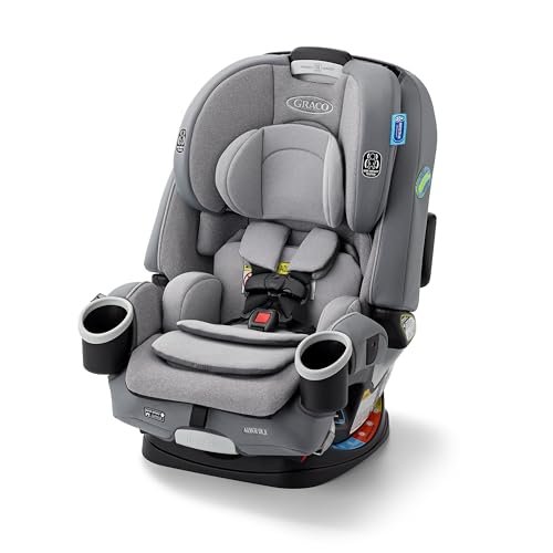 Graco 4Ever DLX 4-in-1 Car Seat, Charlie | Infant to Toddler Car Seat, with 10 Years of Use | Rear-Facing, Forward-Facing and Booster Modes | Safe, Comfortable and Convenient