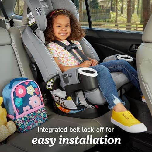 Graco 4Ever DLX 4-in-1 Car Seat, Charlie | Infant to Toddler Car Seat, with 10 Years of Use | Rear-Facing, Forward-Facing and Booster Modes | Safe, Comfortable and Convenient