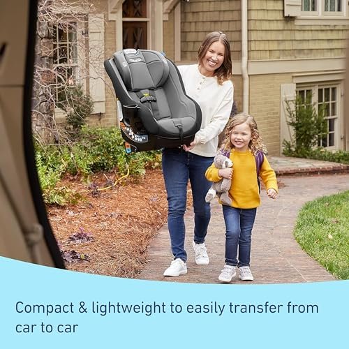 Graco Contender Slim Convertible Car Seat, West Point, Space-Saving Design, Lightweight and Compact