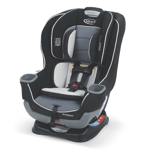 Graco Extend2Fit Convertible Baby Car Seat, Rear and Forward Facing, Adjustable Extension Panel for Extra Legroom, Gotham