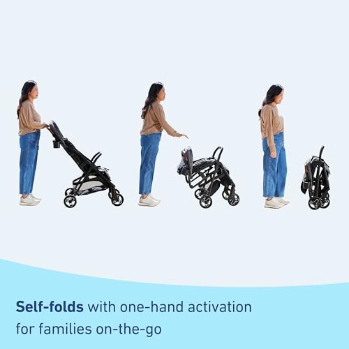 Graco Ready2Jet Compact Stroller – Overhead Friendly Compact Travel Stroller with Automatic Fold, Kingston