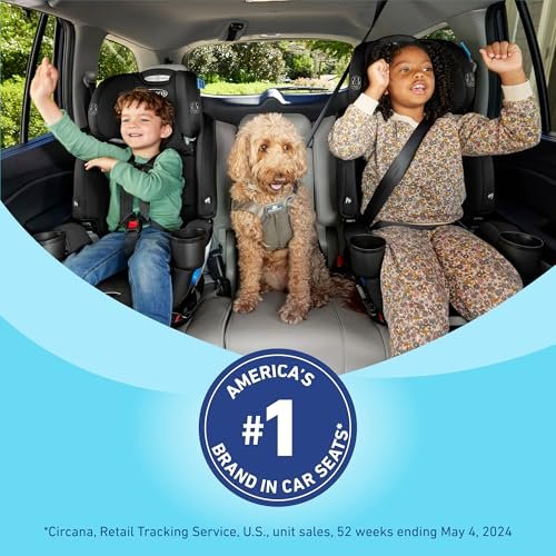 Graco Tranzitions 3-in-1 Harness Booster Car Seat, Forward Facing Car Seat, Highback, to Backless Booster, Black