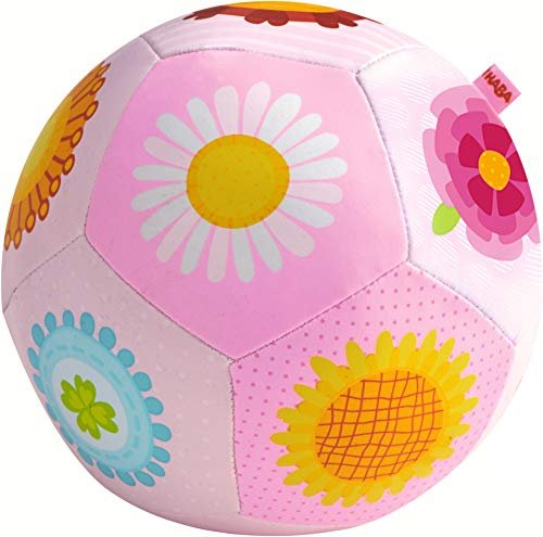 HABA Soft Baby Ball 5.5" Toys for 6-12 Months, Sensory & Tummy Time Play and Baby Ball for Play Pen, to Encourage Crawling, Rolling, and Gross Motor Skills