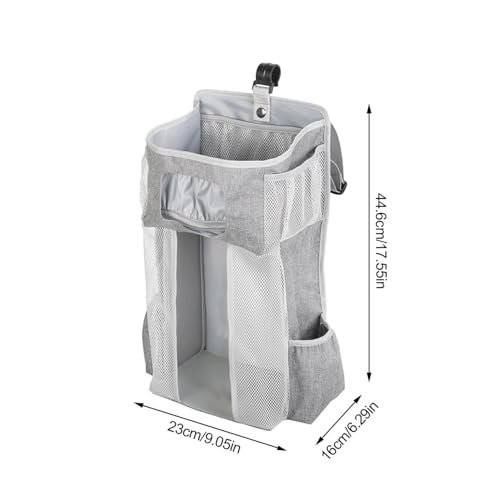 Hanging Diaper Caddy Organizer, Baby Nursery Caddy, Grey