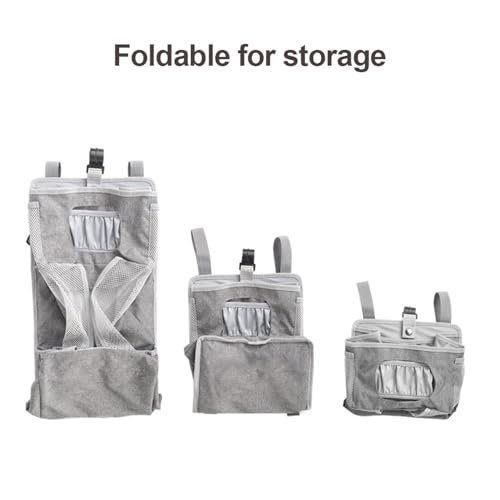 Hanging Diaper Caddy Organizer, Baby Nursery Caddy, Grey