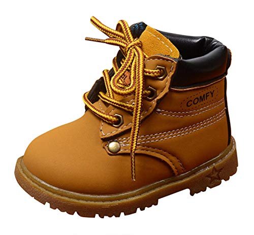 Happy Cherry Baby Autumn Boots Fashion Suede Leather Lace-Up Boots Soft Flat Ankle Boots
