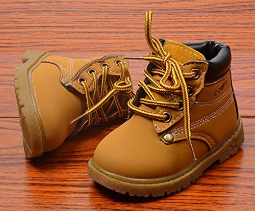 Happy Cherry Baby Autumn Boots Fashion Suede Leather Lace-Up Boots Soft Flat Ankle Boots