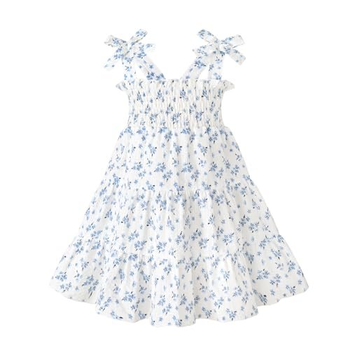 HAPPYMA Toddler Girl Summer Dress Boho Floral Sleeveless Dresses Girls Beach Princess Sundress Baby Outfits