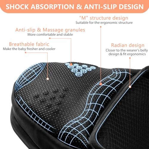 HKAI Baby Carrier Hip Seat, Mom’s Choice Award Winner, Advanced Large Capacity Pocket with Adjustable Waistband, Shock Absorption Hip Seat Surface for Newborns & Toddlers, (Black)