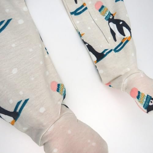 HonestBaby Baby Holiday Sleep & Play Footed One-Piece Pajama Sleeper 100% Organic Cotton