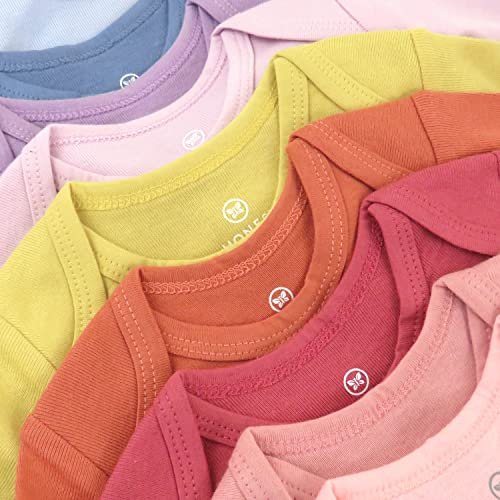 HonestBaby unisex-baby 10-pack Short Sleeve Bodysuits One-piece 100% Organic Cotton for Infant Baby Boys, Girls