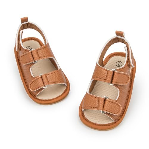 HsdsBebe Infant Baby Boys Girls Summer Beach Sandals Breathable Athletic Anti-slip Soft Sole Newborn First Walker Crib Shoes