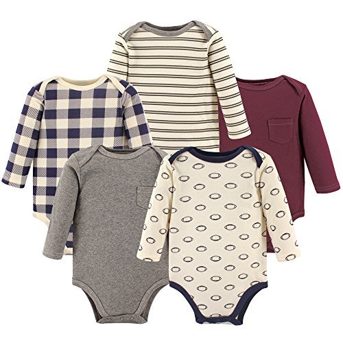 Hudson Baby Unisex Baby Cotton Long-Sleeve Bodysuits