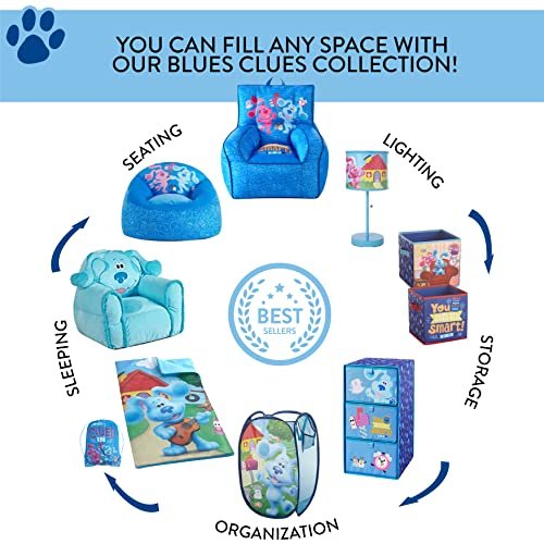 Idea Nuova Nickelodeon Blues Clues Collapsible Children’s Storage Trunk, Durable with Lid