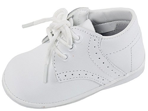 iGirlDress Baby Boys White Oxford Christening Shoes Size 3