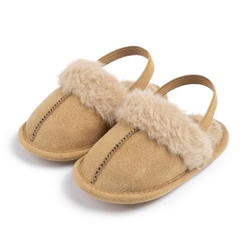 Infant Baby Boys Girls Slippers Cozy Fleece Booties Toddler Soft Warm Socks Princess Flats Newborn Crib Shoes