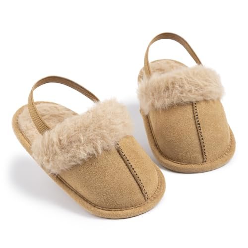 Infant Baby Boys Girls Slippers Cozy Fleece Booties Toddler Soft Warm Socks Princess Flats Newborn Crib Shoes