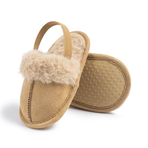 Infant Baby Boys Girls Slippers Cozy Fleece Booties Toddler Soft Warm Socks Princess Flats Newborn Crib Shoes